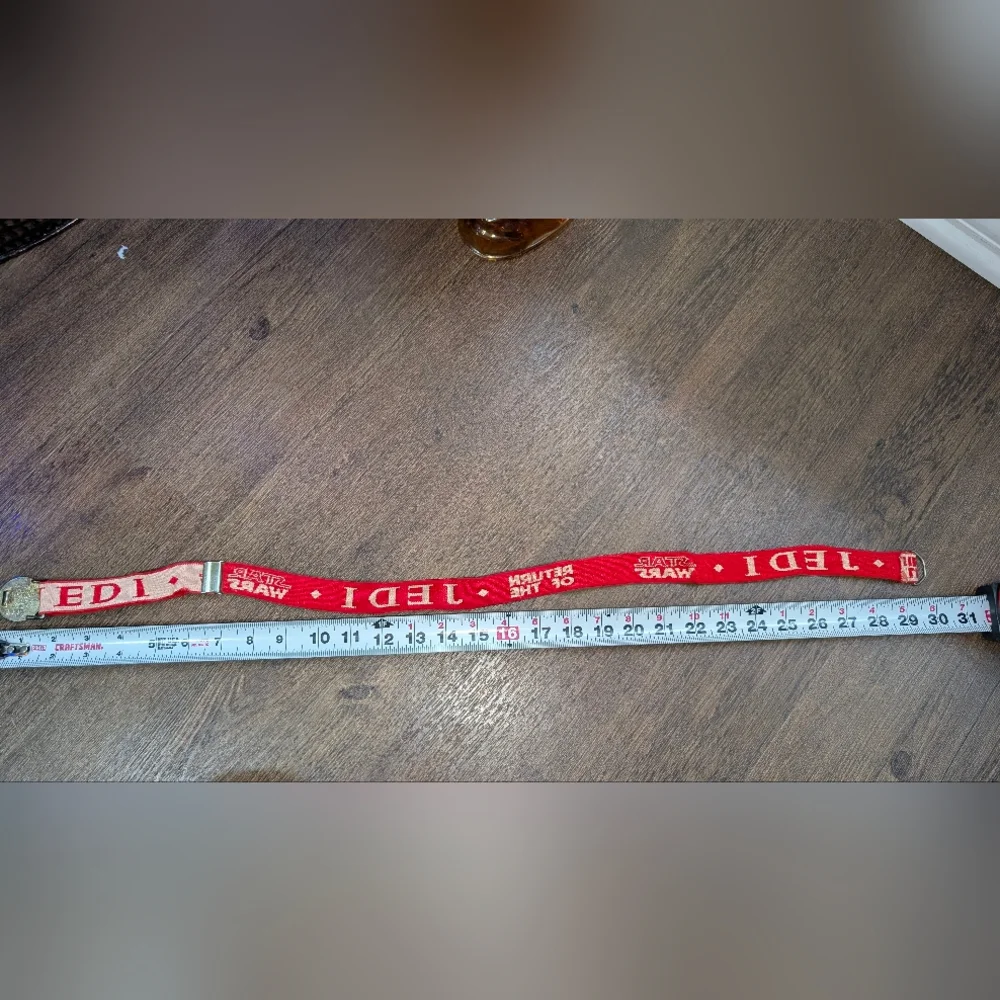 Return Of The Jedi Star Wars Vtg 1983 LEE Stretch Belt Wicket The Ewok Red Tan